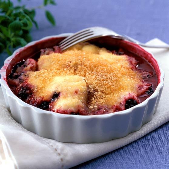 Gratinated berries