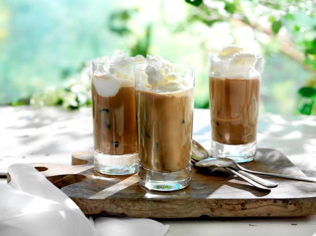 Iced coffee with ice cream