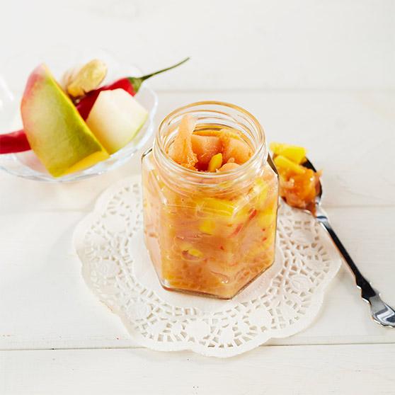 Pear and mango chutney