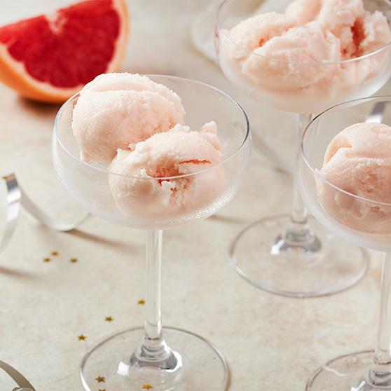 Red grapefruit sorbet