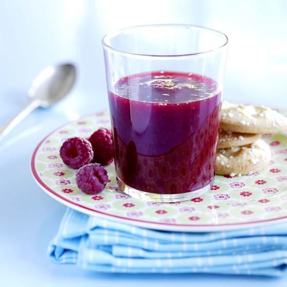 Refreshing raspberry soup