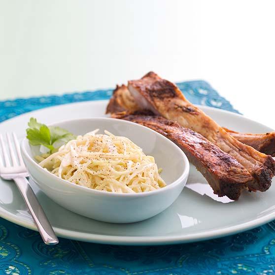 Spareribs fra Texas og American Coleslaw