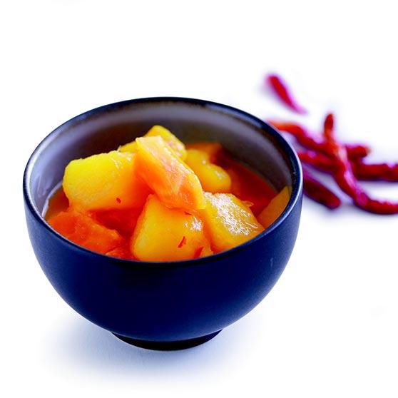 Relish med mango og papaya